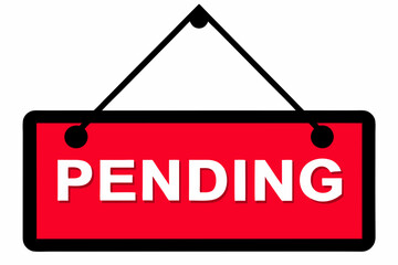 Pending Sign Board Vector