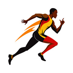Running Athlete Illustration