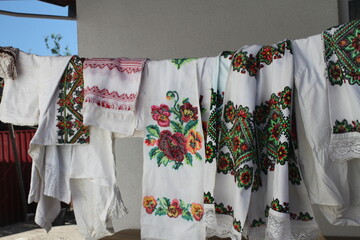 Ukrainian embroidery after washing.