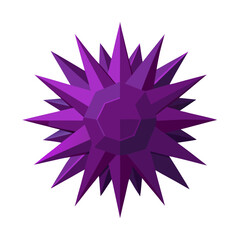 Abstract 3D Geometric Spiky Sphere