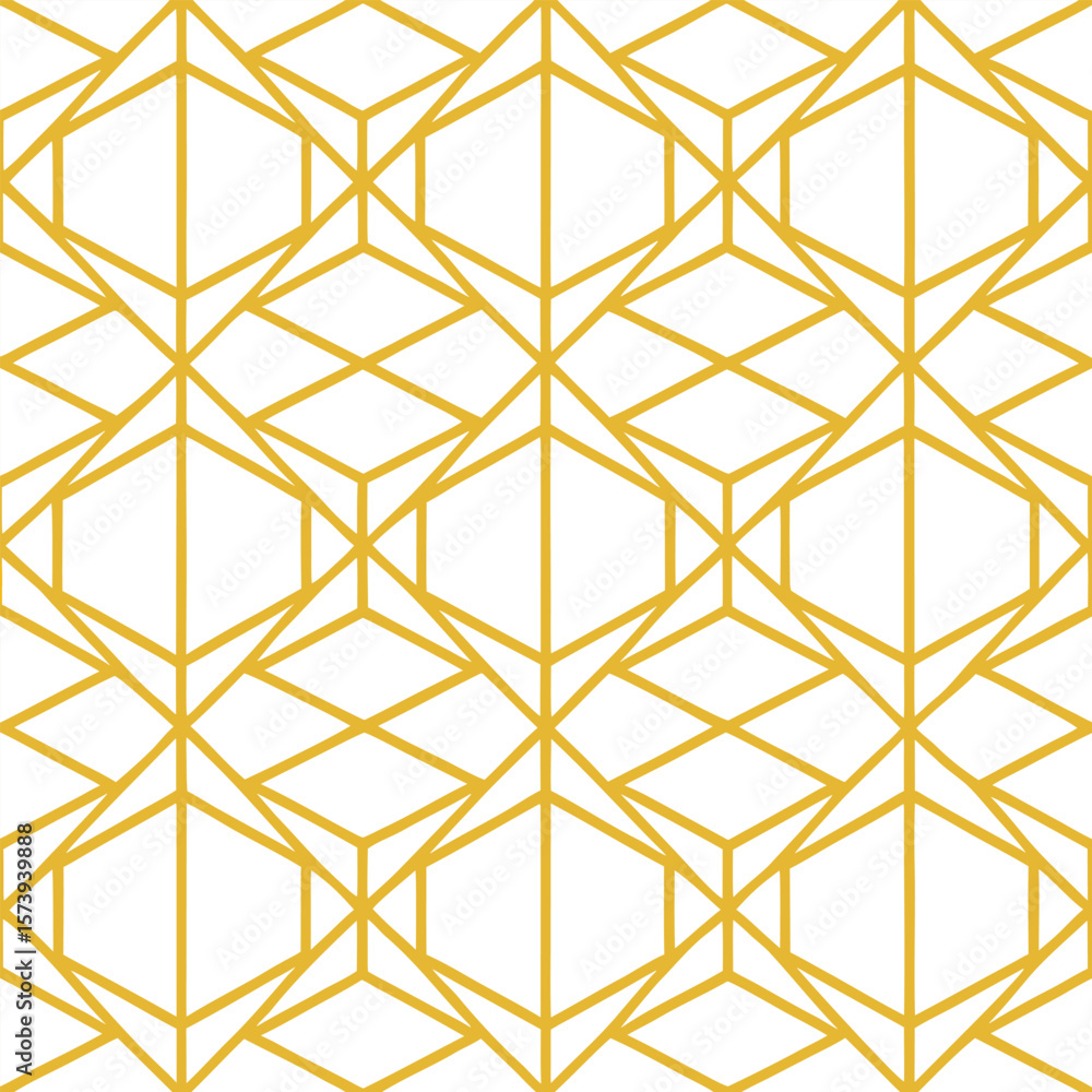 Poster abstract simple geometric vector seamless pattern with gold line texture on white background. light 