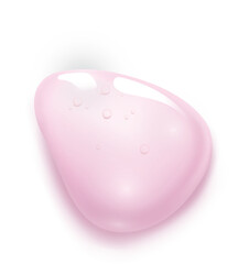 Translucent pink gel drop