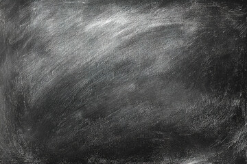 Dark Blackboard Texture Chalk Dust, Gray, Scratched, Wiped, Grainy, Black, Background, Surface, Eras