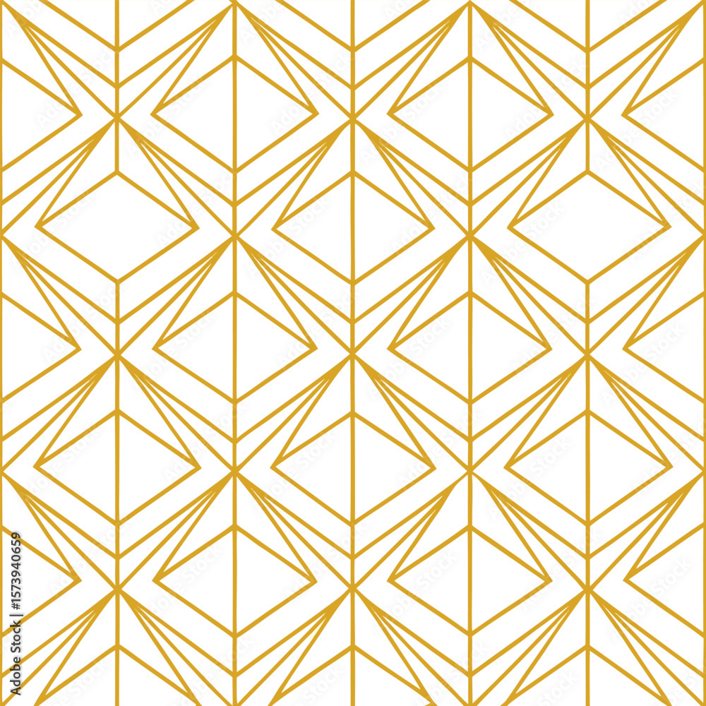 Poster abstract simple geometric vector seamless pattern with gold line texture on white background. light 