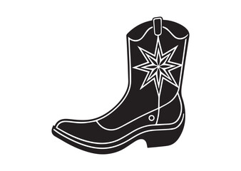 Cowboy Boot Vector , Cowboy Boot Icon