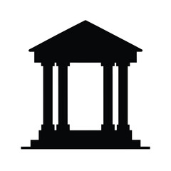 Obraz premium Ancient temple entrance door silhouette for traditional structure or historic site decor 