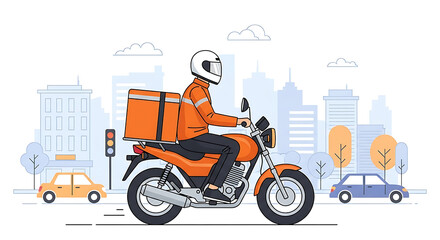 Fast and Reliable Motorcycle Delivery Service in the City
