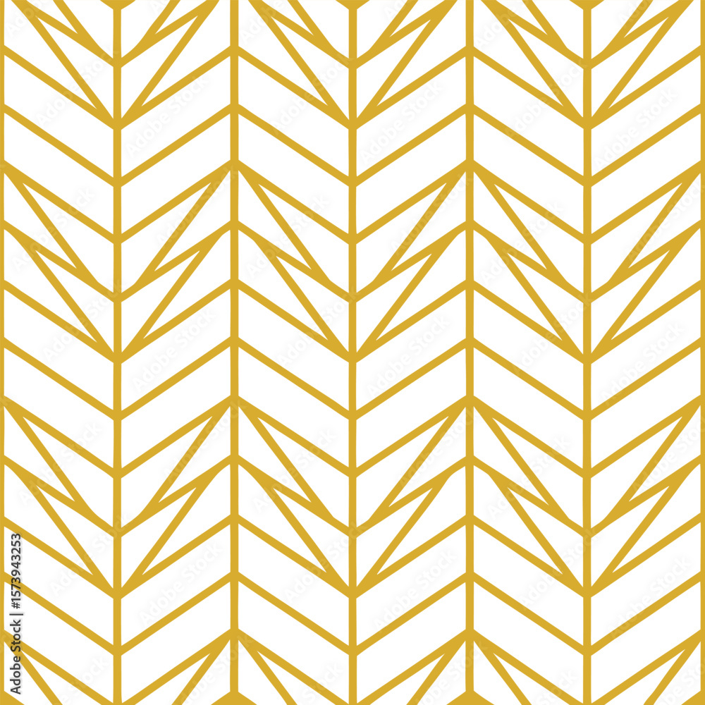 Poster abstract simple geometric vector seamless pattern with gold line texture on white background. light 