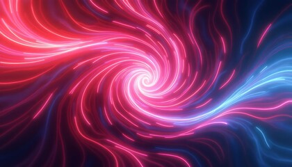 Obraz premium a close up of a red and blue swirl with a black background,