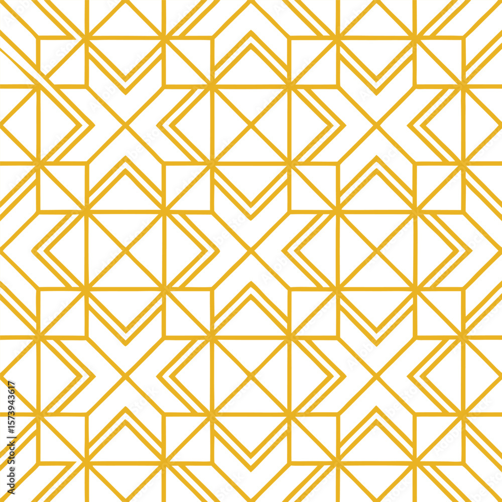 Poster abstract simple geometric vector seamless pattern with gold line texture on white background. light 