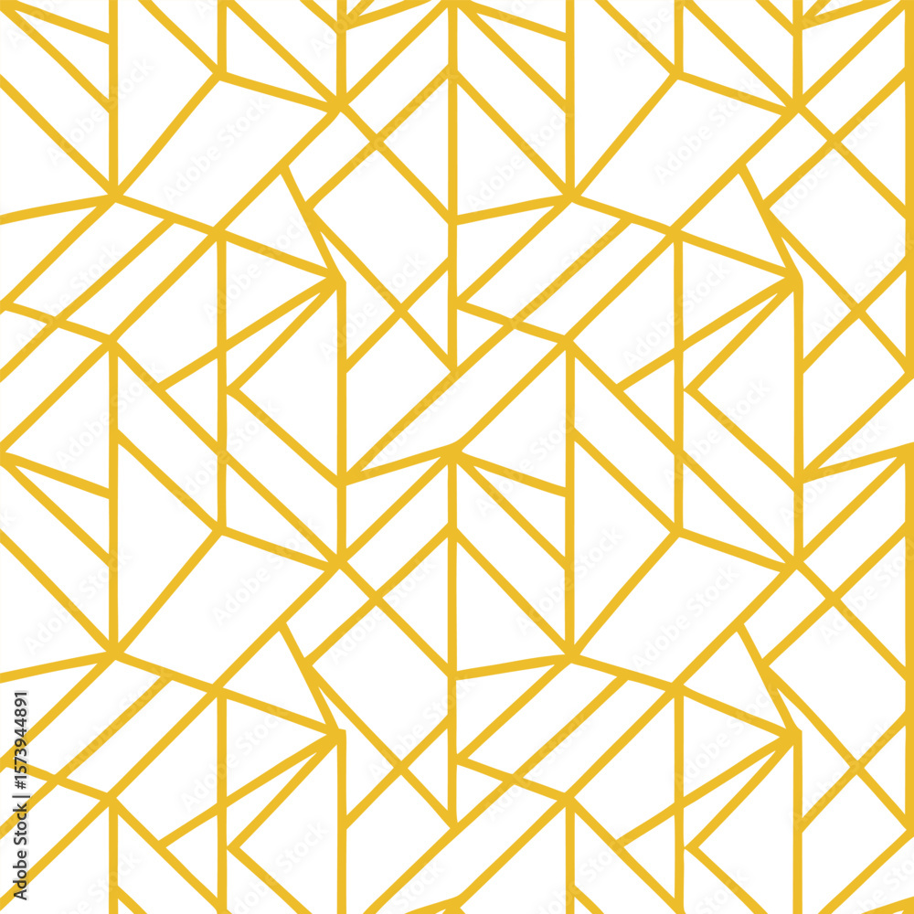 Poster abstract simple geometric vector seamless pattern with gold line texture on white background. light 