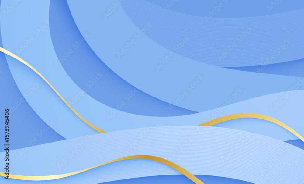 Poster abstract blue wave background with flowing lines and light texture