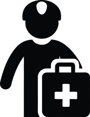 Medical health background vector black color silhouette