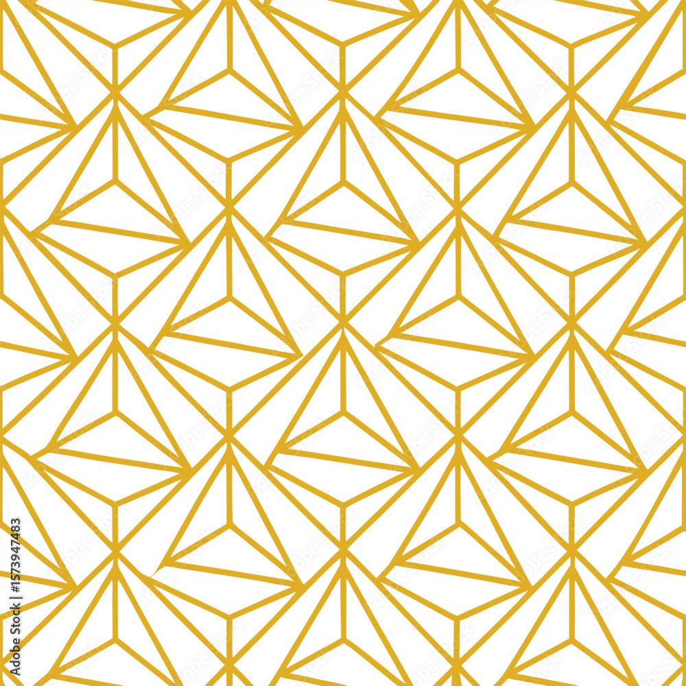 Poster abstract simple geometric vector seamless pattern with gold line texture on white background. light 