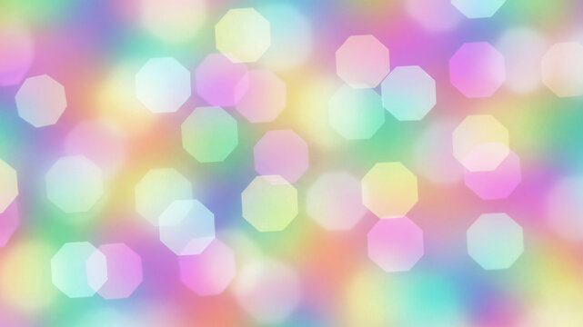 Bokeh polygonal pastel