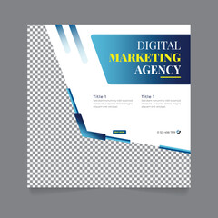 Digital marketing social media post business webinar for social media story, business post or stories banner template geometric shape design for attractive abstract elements post background space