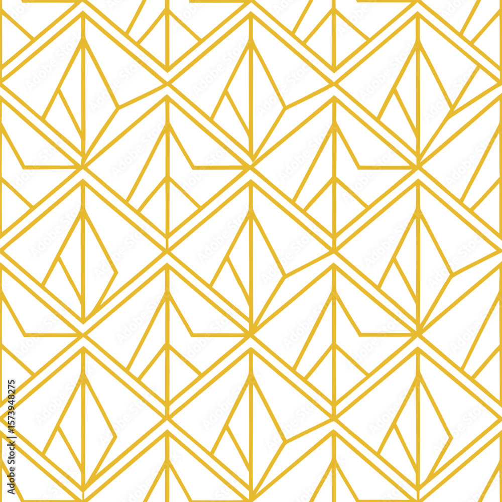 Poster abstract simple geometric vector seamless pattern with gold line texture on white background. light 