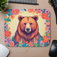 Mouse mat with bear image