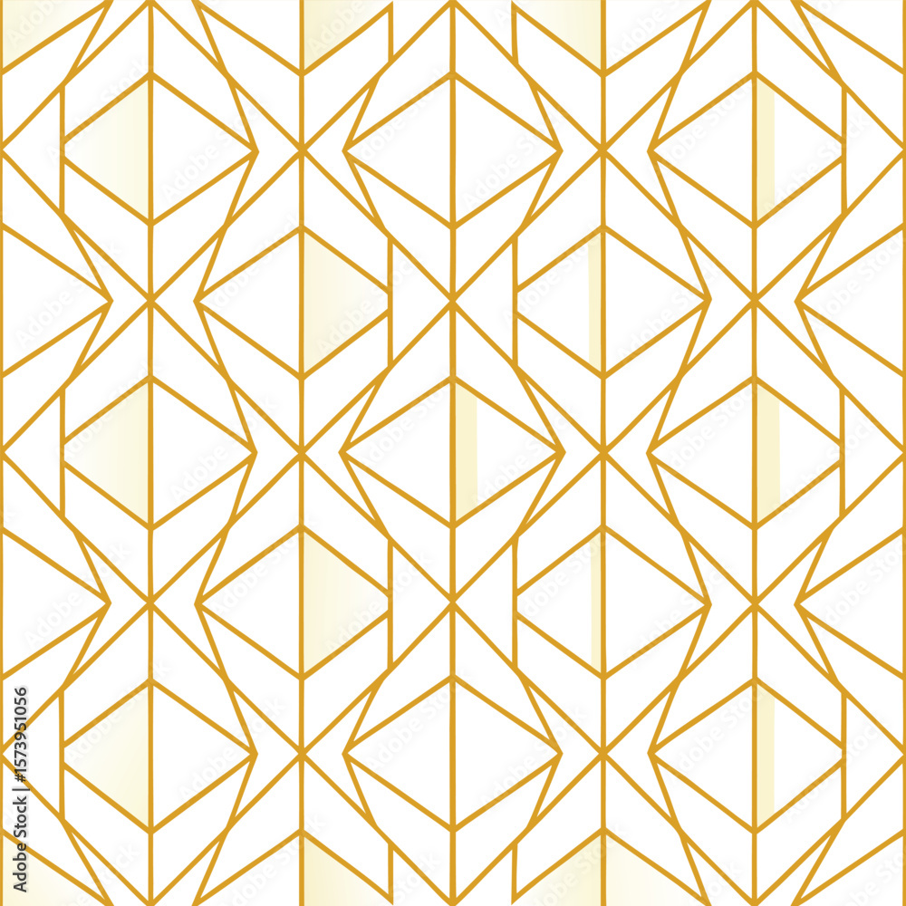 Poster abstract simple geometric vector seamless pattern with gold line texture on white background. light 