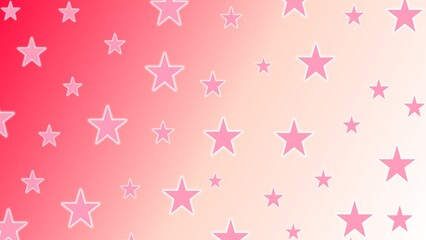 Glowing pink stars pattern on gradient background. Trendy, modern, and perfect for fabric, wallpaper, or christmas decoration