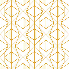 Abstract simple geometric vector seamless pattern with gold line texture on white background. Light modern simple wallpaper, bright tile backdrop, monochrome graphic element