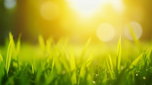 green grass and sun