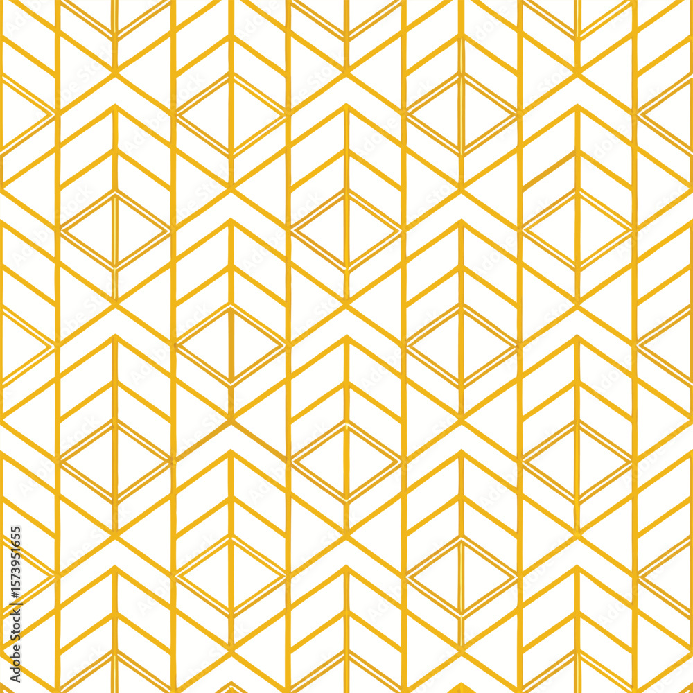 Poster abstract simple geometric vector seamless pattern with gold line texture on white background. light 