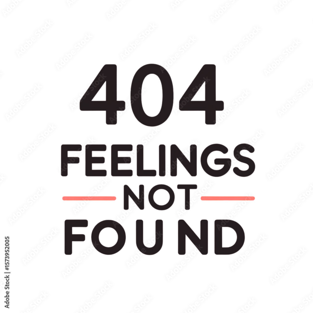 Poster creative 404 error page design with feelings not found message