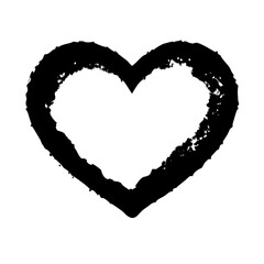 Stencil Heart Frame Dirty Texture Border, Black Brush frame