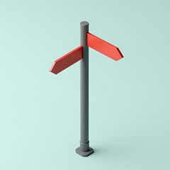 Navigating Choices Two Glowing Arrows Pointing in Opposite Directions