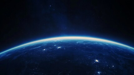 Fototapeta premium The bright light of the blue planet