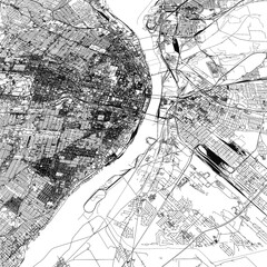 Obraz premium 3D illustration of city and urban in St. Louis Missouri USA