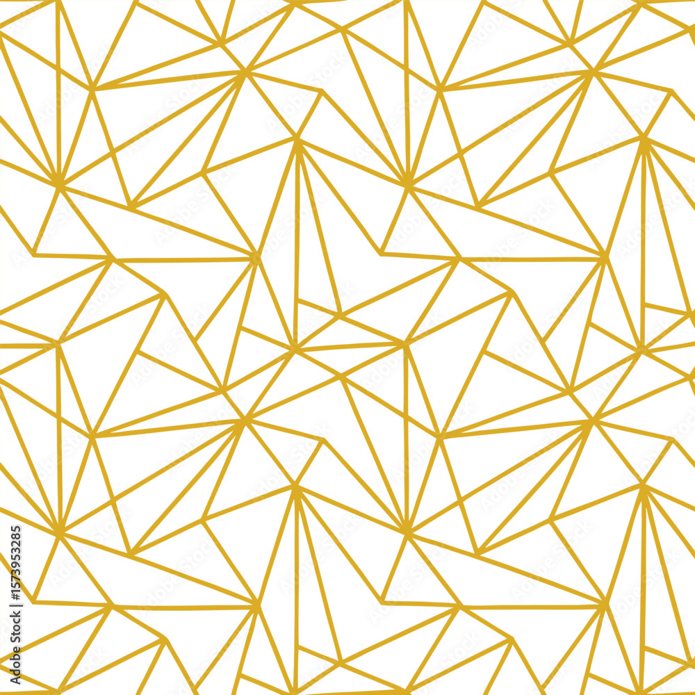 Poster abstract simple geometric vector seamless pattern with gold line texture on white background. light 