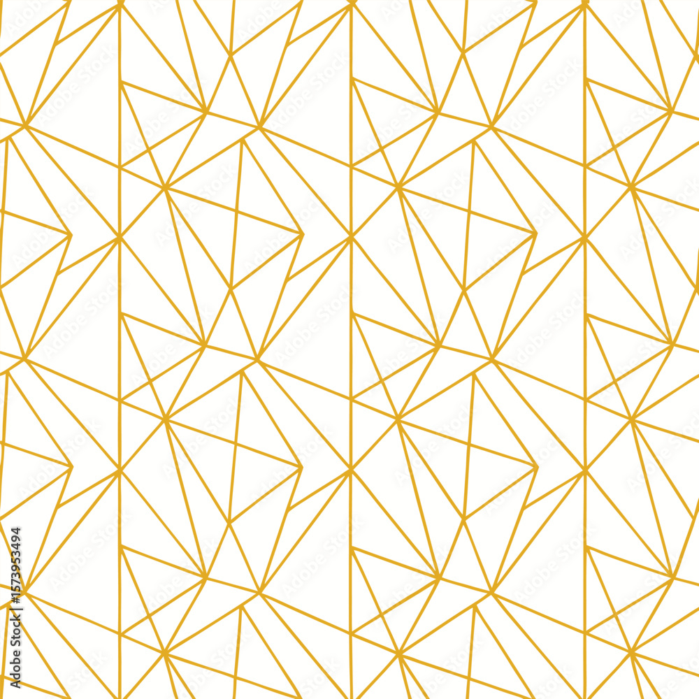 Poster abstract simple geometric vector seamless pattern with gold line texture on white background. light 