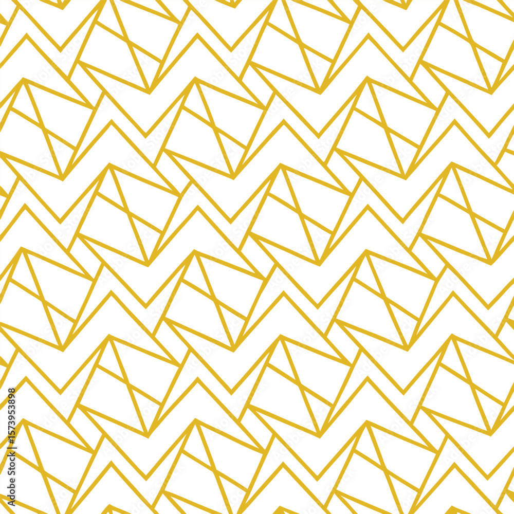 Poster abstract simple geometric vector seamless pattern with gold line texture on white background. light 