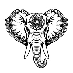 Obraz premium elephant tattoo design