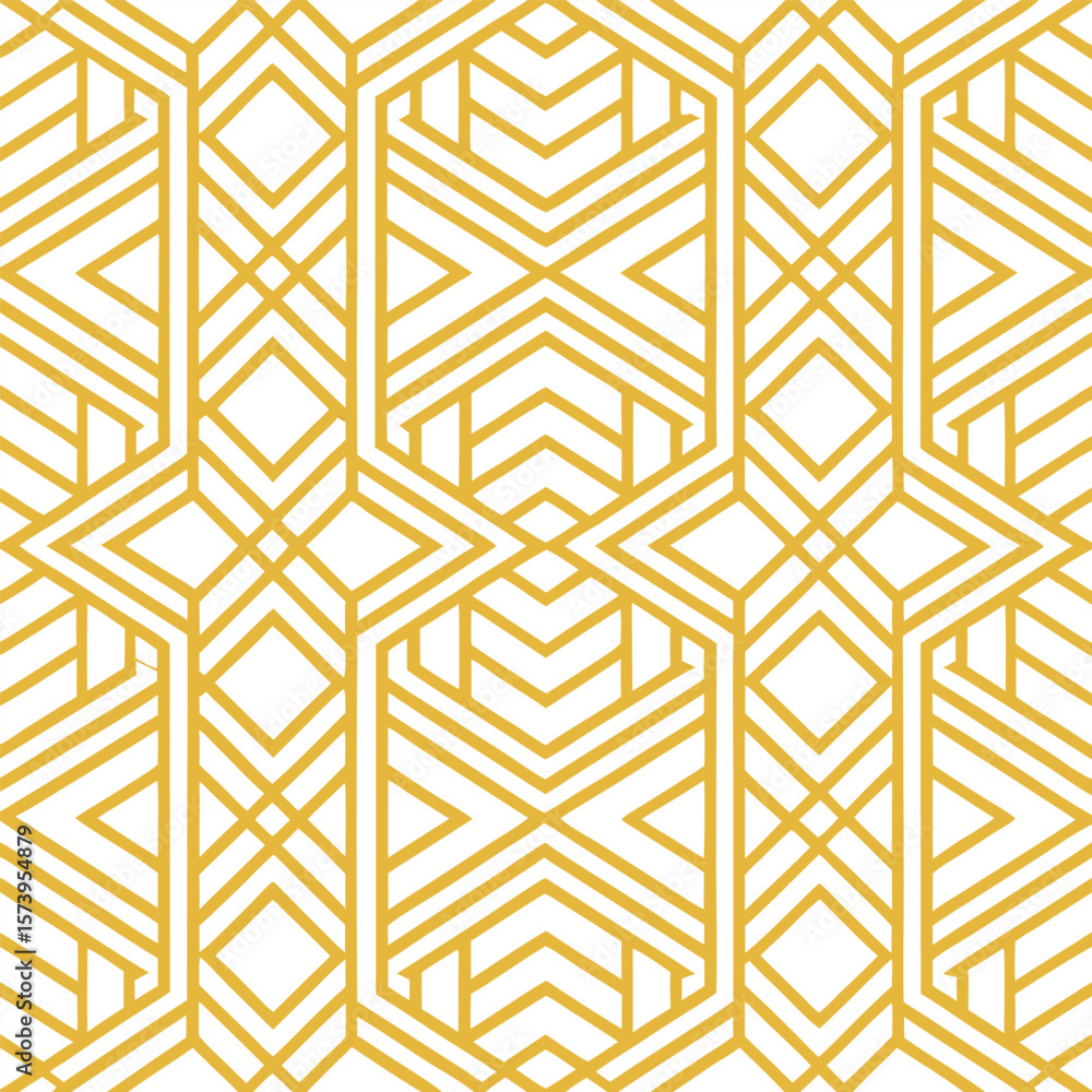 Poster abstract simple geometric vector seamless pattern with gold line texture on white background. light 