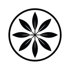 Minimalist double line circle silhouette with alternating dots for elegant branding art