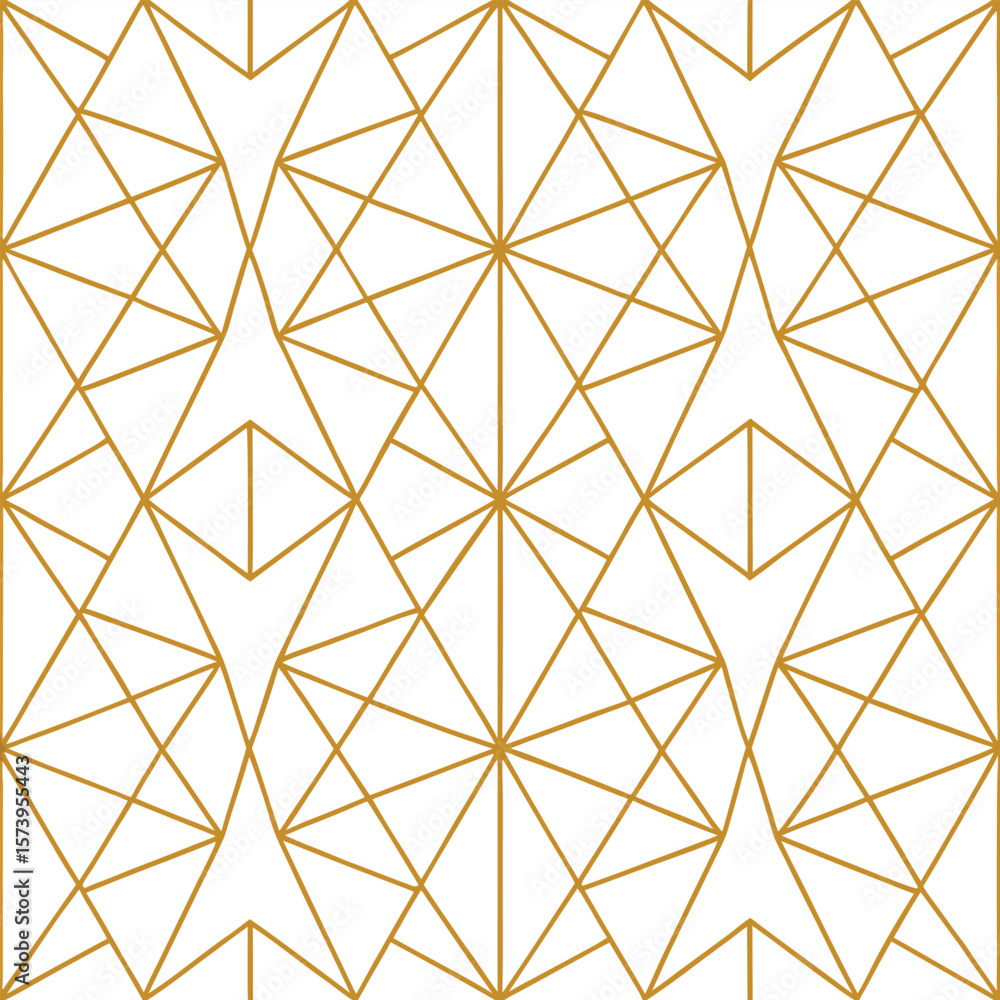 Poster abstract simple geometric vector seamless pattern with gold line texture on white background. light 