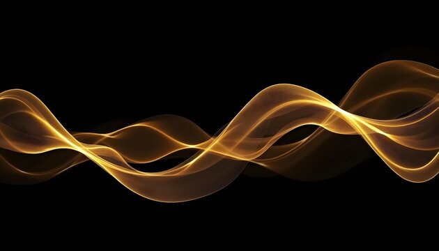 a close up of a black background with a yellow wave