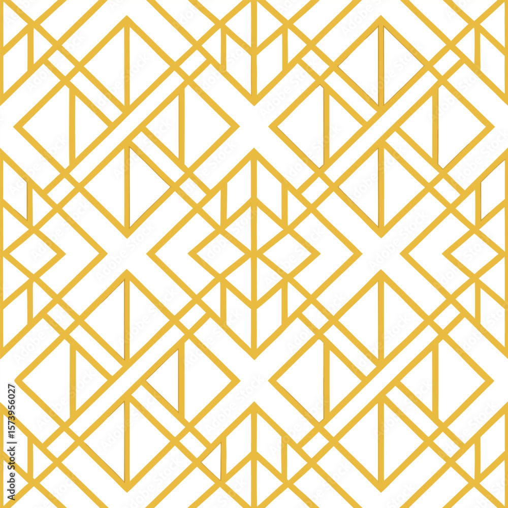 Poster abstract simple geometric vector seamless pattern with gold line texture on white background. light 