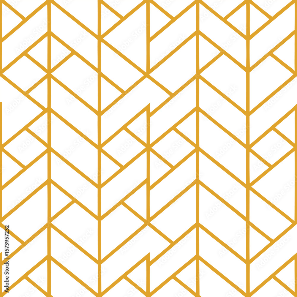 Poster abstract simple geometric vector seamless pattern with gold line texture on white background. light 