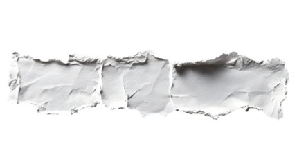 Detailed Examination of Torn White Paper with Unique Texture and Natural Creases for Creative Use