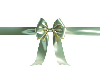 Glossy Gold Present Ribbon Bow Graphic on Transparent Background