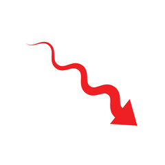 Red arrow pointing up, a 3D growth graph symbol of business success and market progress