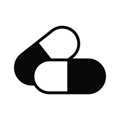 Get a sight of this glyph style icon showing drugs