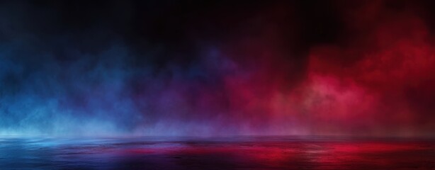 The captivating play of colors in an abstract foggy atmosphere.