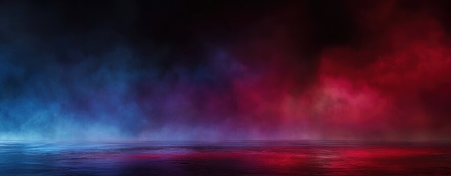 The captivating play of colors in an abstract foggy atmosphere.