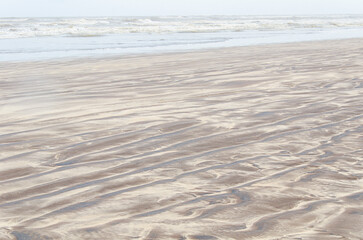Sand Patterns on a beach, Pattern and texture of soft beach sand surface