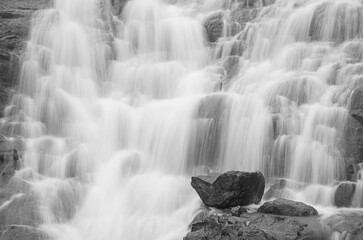 A closeup of majestic Waterfall in India
